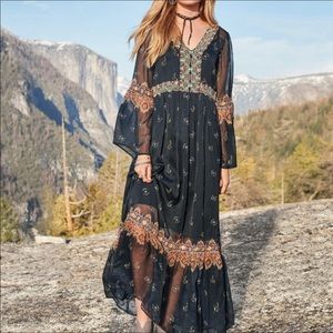 Sundance Black Floral Maxi Dress